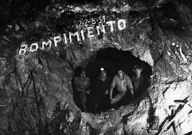 Minas de Almagrera. Rompimiento del socavón 'Santa Bárbara'. 1951